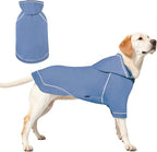 Basic Dog Hoodie Sweatshirts, Pet Clothes Hoodies Sweater with Hat and Leash Hole, Soft Cotton Outfit Coat for Small Medium Large Dogs, Light Blue (X-Small)