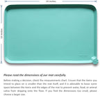 Hoki Found Silicone Pet Food Mats - Non Slip Cat & Dog Bowl Placemats - Waterproof Pet Feeding Mats - Cool Mint