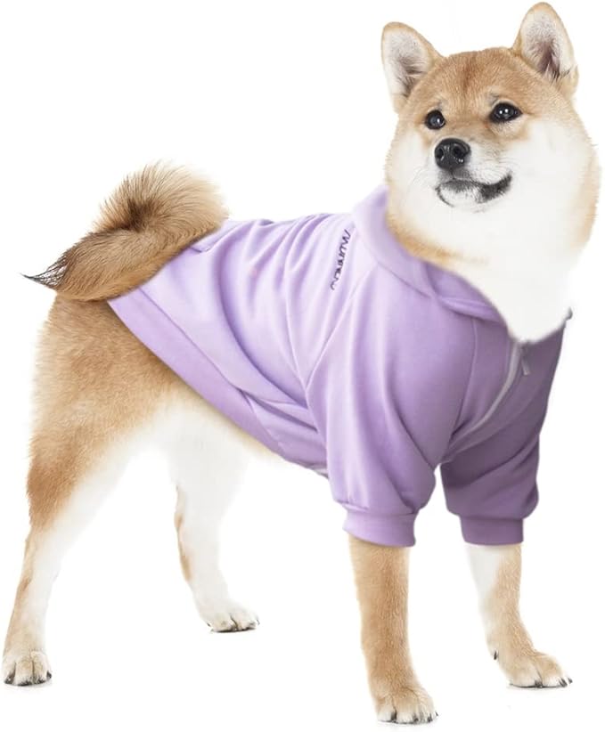Extra Large Dog Clothes Hoodies Zip Up Sweaters for Big Dogs Labrador Border Collie Purple 4XL