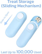 Clink Design Clicker Dog Trainer & Dog Treat Pouch Alternative, Puppy Essentials Dual Use 2 in 1 Dog Clicker for Training - Durable, Light (2.36 oz), Easy to Clean & Handle, Innovative Design, Blue