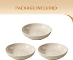 5.7'' Ceramic Wide Whisker Friendly Cat Dishes, Set of 3 Ceramic Cat Bowls, Indoor Kitten Feeding Food& Water Dish to Prevent Whisker Fatigue(3 Pcs)