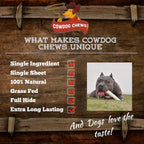 Cowdog Chews Retriever Roll 9-10 inch All Natural Rawhide Dog Treat (5 Pack)