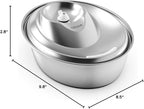 ORSDA Cat Water Fountain Stainless Steel, 2L Pet Fountain for Cats Inside, Dog Water Dispenser, Automatic Cat Drinking Fountains with 6 Replacement Filters for Cats, Small Dogs