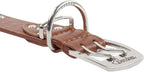 Studded Leather Dog Collar – Durable Adjustable Collar, Brown Large