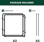 FXW Pawadise Acrylic & Wire Mesh Indoor Dog Playpen, Heavy Duty 24 Inch 2 Panels Metal Dog Pen for Puppy and Small Dogs, Black│Patented