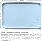 Hoki Found Silicone Pet Food Mats - Non Slip Bowl Placemats for Dogs & Cats - Waterproof, Suitable for Carpet - Frost