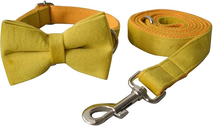 Dog Collar Custom Personalized Engraved Name and Phone Number for Puppy Small Medium Large Pets (L, Yellow)