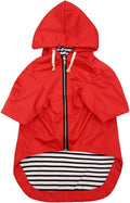 Dog Raincoat rain Jacket Raincoat Dogs Waterproof Small Medium Breeds Zip Closure Storage Pocket Harness Hole Red M