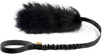 HOWGO Dog Rope Toy,Dog Bungee Chaser Toy 100% Sheepskin,Sheep Smell Tug Toy for All Breeds (Black, Short Without Ball)