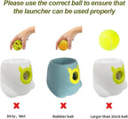 BESTHLS Automatic Dog Ball Launcher Interactive Tennis Ball Thrower Machine for Small Medium Dogs Fetching Distance 10-30ft (White2)