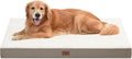 Orthopedic Dog Bed for Extra Large Dogs, XL Comfort Pet Mat for Large Sized Dog 44x32 Inch, Egg Crate Foam with Removable Washable Oxford Cover, Khaki White