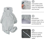Dog Raincoat, Waterproof Coat, Light Weight & Weather Resistant Shell, Full Coverage Rain Jacket with Legs, Including Storage Bag, for Small Breed(X-Small)