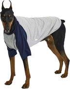 Dog Shirt for Small and Large Dogs Raglan Cotton T-Shirts Soft Breathable Dog Shirts pet Clothes Gray Series (3X-Large, Gray/Navy)