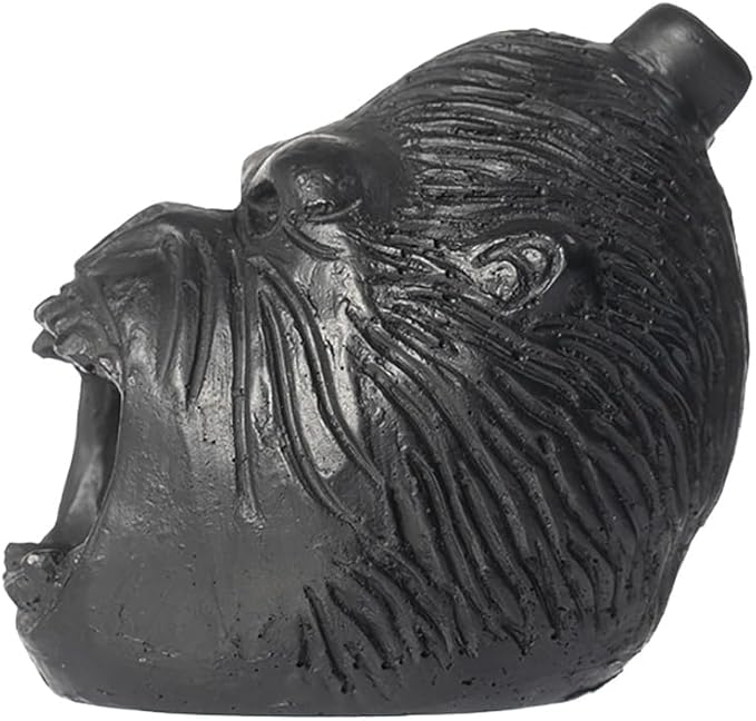 Aztec Death Whistle, Up To125+ Decibels Loud Real Screaming Silbato Azteca Death Whistles Loudest Authentic Human Ehecachichtli Sounding Screams Aztec War Whistle Halloween Costumes Gift (Black)