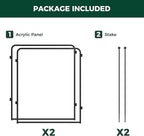 FXW Pawadise Acrylic & Wire Mesh Indoor Dog Playpen, Heavy Duty 32 Inch 2 Panels Metal Dog Pen for Small and Medium Dogs, Black│Patented