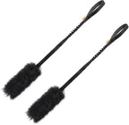HOWGO Dog Rope,Dog Bungee Chaser 100% Sheepskin,Sheep Smell Tug for All Breeds(Black, Long Without Ball 2Pack)