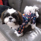 CuteBone Small Dogs Outfit Soft Puppy Onesies Pjs Dog Pajamas Pet Coat Cat Apparel Comfy Doggie Jumpsuit Bodysuit for All Seasons P75L