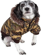 Pet Life Classic Metallic Winter Dog Coat with Zippered Removable Fur Hood - Dog Jacket Features 3M Thinsulate Insulation Warming Technology - Sizes Small, Medium, Large