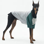 Dog Shirt for Small and Large Dogs Raglan Cotton T-Shirts Soft Breathable Dog Shirts pet Clothes Gray Series (4X-Large, Gray/Green)