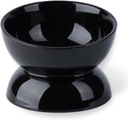 Cat Water Bowl, 16 OZ Ceramic Elevated Cat Bowls, 15° Tilted and Raised Pet Food Dish, Anti Vomiting Protect Pets' Spines and Whisker Fatigue