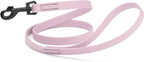 Dogline Biothane Waterproof Dog Leash Strong Coated Nylon Webbing with Black Hardware Odor-Proof Easy to Clean High Performance for Small or Large Dogs Made in USA 4 or 6 ft Lead, Pastel Purple