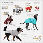 PAWZ Road Dog Winter Coat with 5 Layers Warm Material, Reversible Dog Clothes with 2 Sides, Dog Jacket Outdoor Water Repellent, (Green Plaid 2XL)