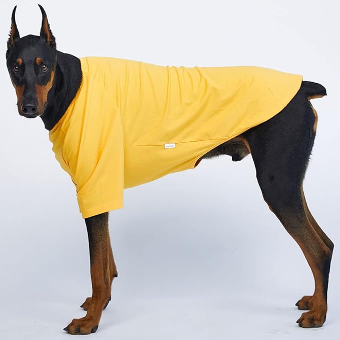 Dog Shirt for Small Dogs Plain T-Shirts Soft Breathable Dog Cotton Shirt pet Clothes (5X-Large, Yellow)