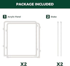 FXW Pawadise Acrylic & Wire Mesh Indoor Dog Playpen, Heavy Duty 24 Inch 2 Panels Metal Dog Pen for Puppy and Small Dogs, White│Patented