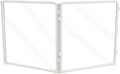FXW Pawadise Acrylic & Wire Mesh Indoor Dog Playpen, Heavy Duty 24 Inch 2 Panels Metal Dog Pen for Puppy and Small Dogs, White│Patented