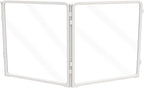 FXW Pawadise Acrylic & Wire Mesh Indoor Dog Playpen, Heavy Duty 24 Inch 2 Panels Metal Dog Pen for Puppy and Small Dogs, White│Patented