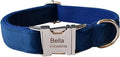 Dog Collar Custom Personalized Engraved Name and Phone Number for Puppy Small Medium Large Pets (XL, Blue)