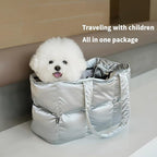 Small Dog Carrier Purse & Cat Tote Bag, Soft-Sided Handbag with Safety Strap, Breathable Mesh, Comfort Carry & Plush Cotton Interior, Lightweight Pet Travel Carrier for Daily Adventures (Black)