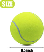 Magicorange 4 Pack 9.5 inch Giant Tennis Ball Large Dog Tennis Ball Pet Balls for Dogs for Outdoor/Indoor Sports Dog Gift with Needle (Multicolor, 9.5 inch)