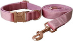 Dog Collar Custom Personalized Engraved Name and Phone Number for Puppy Small Medium Large Pets (L, Pink)