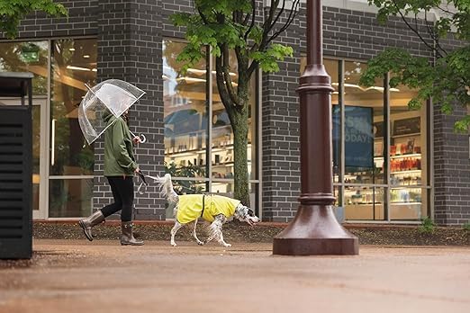 Goldpaw Rainpaw Waterproof Dog Raincoat - Durable Dog Rain Jacket for All Seasons - Easy to Wear, Adjustable, Premium Pet Outerwear - Made in The USA - Machine Washable - Pink - Size 8