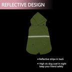 Dog Raincoat Waterproof Raincoats Dog rain Jacket Buttons Zipper Hood Drawstring Suitable for Small Medium Yorkie Terrier Schnauzer Poodle Border Collie Labrador 8lbs to 80lbs Green XXL