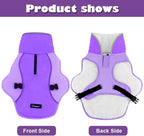 EMUST Winter Dog Jacket, Windproof Dog Apparel for Cold Weather, Reflective Coats for Dogs, Warm Puppy Jacket for Cold Winter, New Purple, S