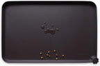 Hoki Found Large Silicone Pet Food Mat - Non Slip, Waterproof Dog Cat Bowl Mat - Dark Oak