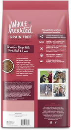 WholeHearted Grain Free Pork Beef & Lamb Recipe Dry Dog Food 25 lbs.