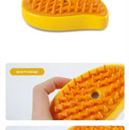3-in-1 Rechargeable Pet Hair Brush: Massager, Steamy Comb & Self-Cleaning Mist Spray for Cats & Dogs