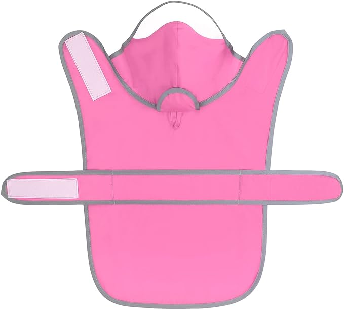 HDE Dog Raincoat with Clear Hood Rain Jacket Poncho for Small Medium Large Dogs Pink - XXL