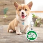 Personalized Pet ID Tags with Lobster Claw Clasp for Kittens and Cats - Small pet Tags for Cats, cat Name Tags for Collar, Custom cat id tag (Sleeping-Round-Small: Green)