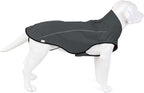 Mile High Life Dog Raincoat, Adjustable Waterproof Reflective Rain Jacket for Small Medium Large Dogs, Lightweight Breathable Pet Rain Coat with Leash Hole(Dark Gray,L Chest 32-40")