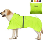 Pet Large Dog Raincoat Apparel Poncho Waterproof for Medium Large Sized for Dog Raincoat Clothes Jacket (Fluor Yellow,4XL)