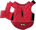 Reversible Dog Coats for Large Dogs Waterproof Warm Dog Jacket for Cold Winter,Red XL