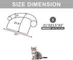 Calming Dogs/Cats Bed Mats, Dog Pad Washable Removable Couch Cover, Plush Long Fur Mat for Pets, Waterproof Lining, Perfect for Small, Medium and Large Dogs and Cats (Light Gray, 21"x21")