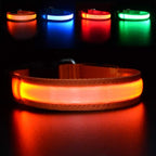 MASBRILL LED Dog Collar-Light Up Dog Collars Rechargeable Waterproof Lighted Dog Collar Night Walking Glow Collar for Small Medium Large Dogs