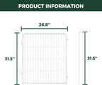 FXW Acrylic & Metal Unleashed Indoor Dog Playpen - Stress-Free and Safe Play, Heavy Duty 32 Inch 2 Wire Panels Dog Pen for Small and Medium Dogs, White│Patented