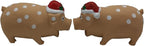 2 Pack Christmas Pig Dog Toys for Interactive Dogs Latex Squeaky Santa Toy Pet Gift for Medium Large Dogs