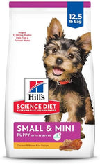 Hill's Science Diet Puppy Small & Mini Breeds Dry Dog Food, Chicken & Barley, 12.5 lb Bag